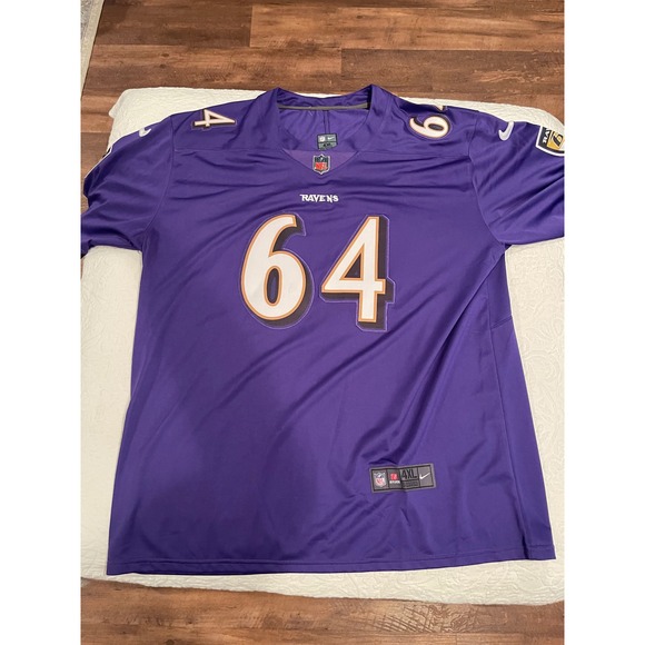 Baltimore Ravens Tyler Linderbaum #64 Purple Nike NFL Jersey 4XL Football - Picture 1 of 6